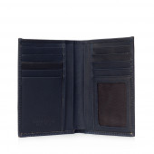 Portofel vertical din piele naturala DiAmanti Zingarello Blu Scuro